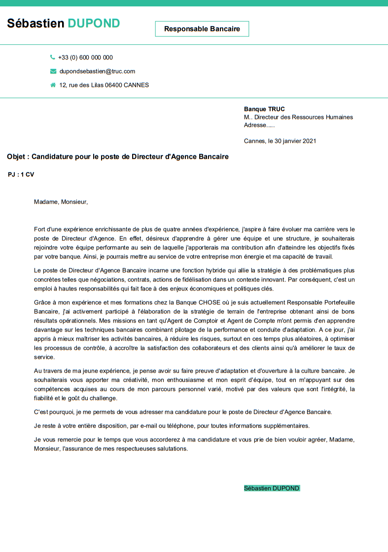 lettre de motivation modèle Virgo