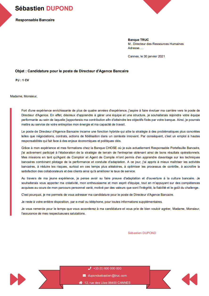 lettre de motivation modèle Aldébaran