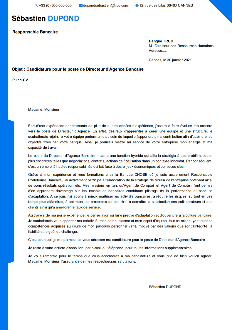 lettre de motivation modèle Aries