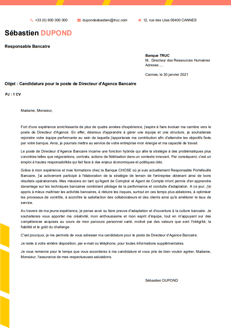 lettre de motivation modèle Draco
