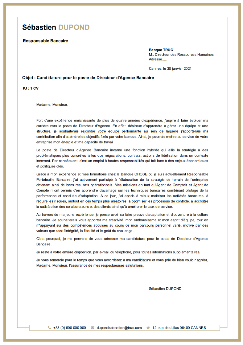 lettre de motivation modèle Norma